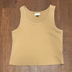 Universal Thread Tan Ribbed Tank Top
